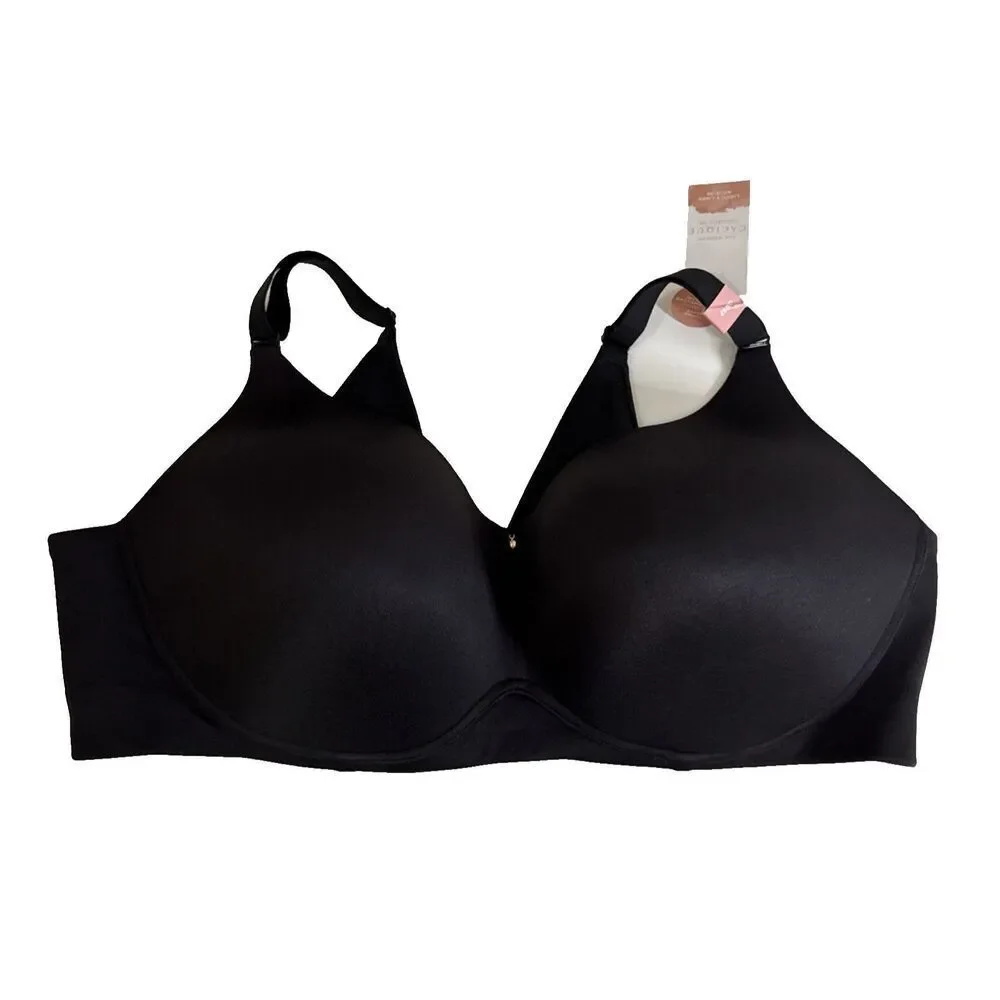 Cacique Lane Bryant 46 DD Lightly Lined No Wire Black Soft Cups NEW NWT
